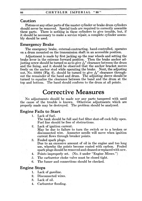 1926 Chrysler Imperial 80 Operators Manual Page 69